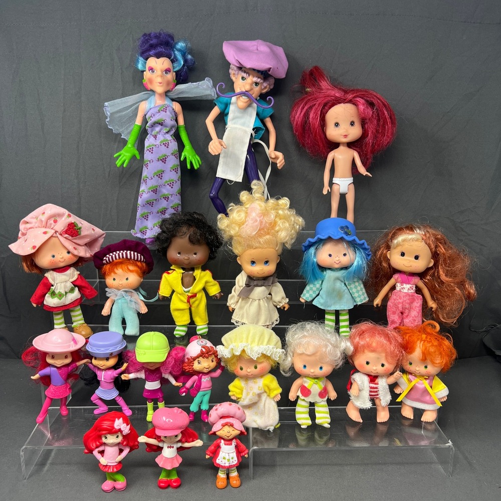 Strawberry Shortcake Doll Lot Grapes Pie Man Blossom Cherry Blueberry Mixed